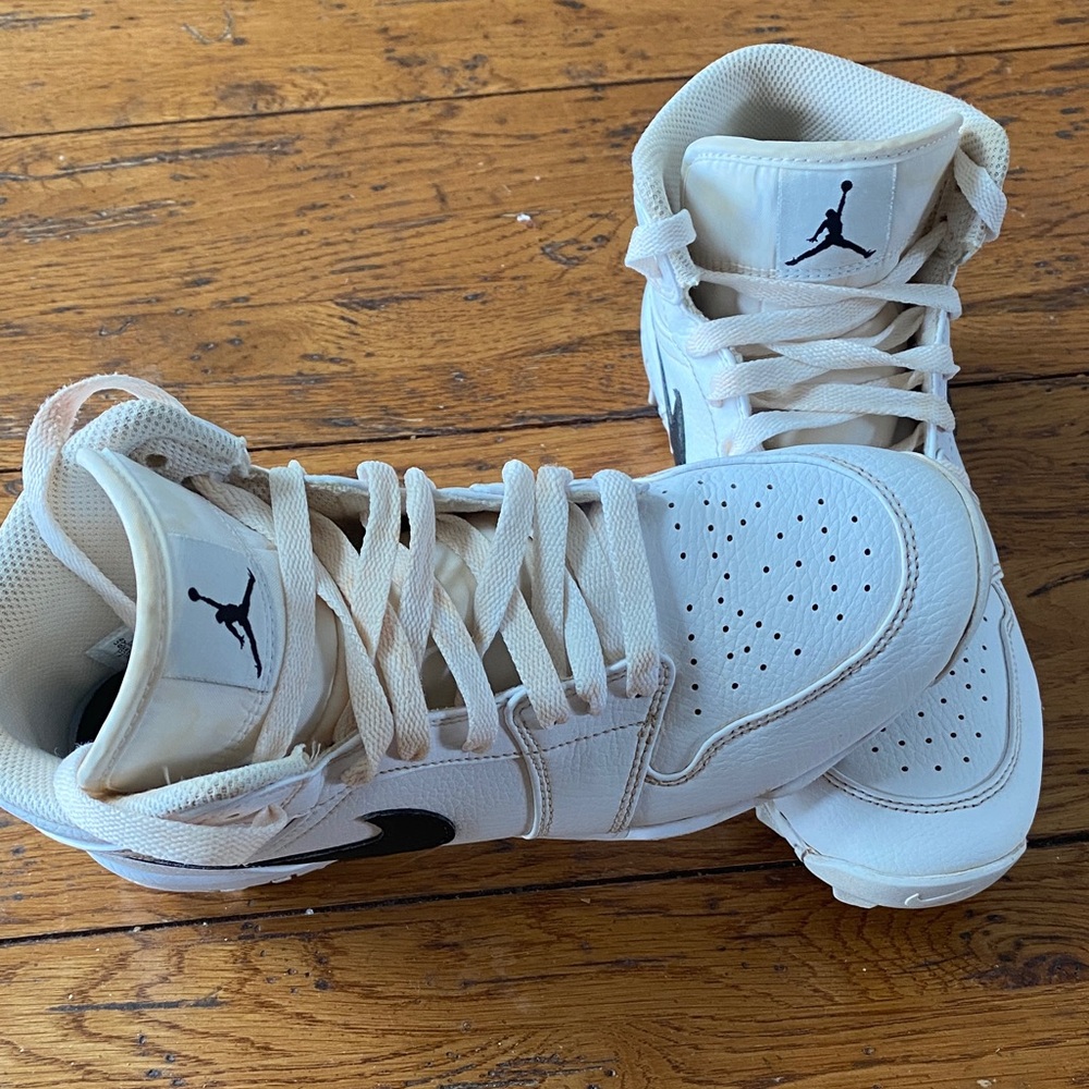 Nike Air Jordan White Cleats with Black accent